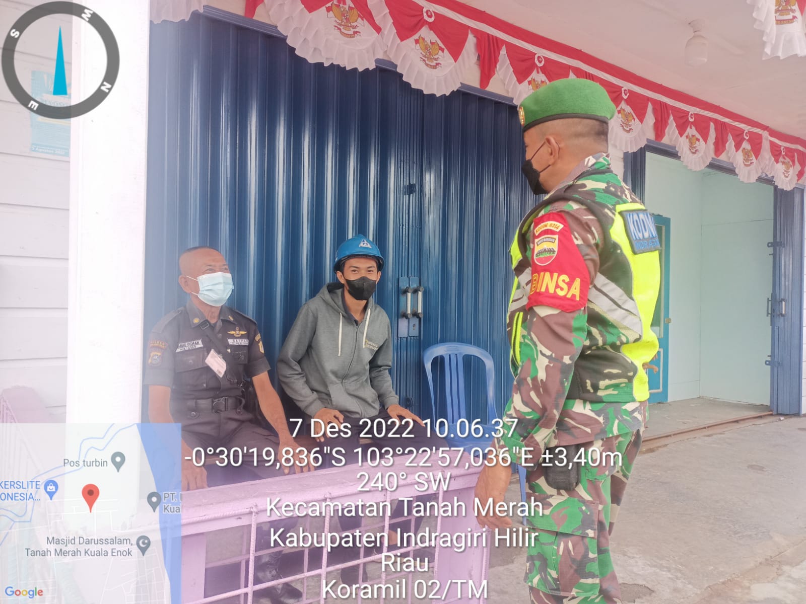 Antisipasi C- 19 Babinsa Koramil 02/TM Sampaikan Tentang Pentingnya Protokol kesehatan 