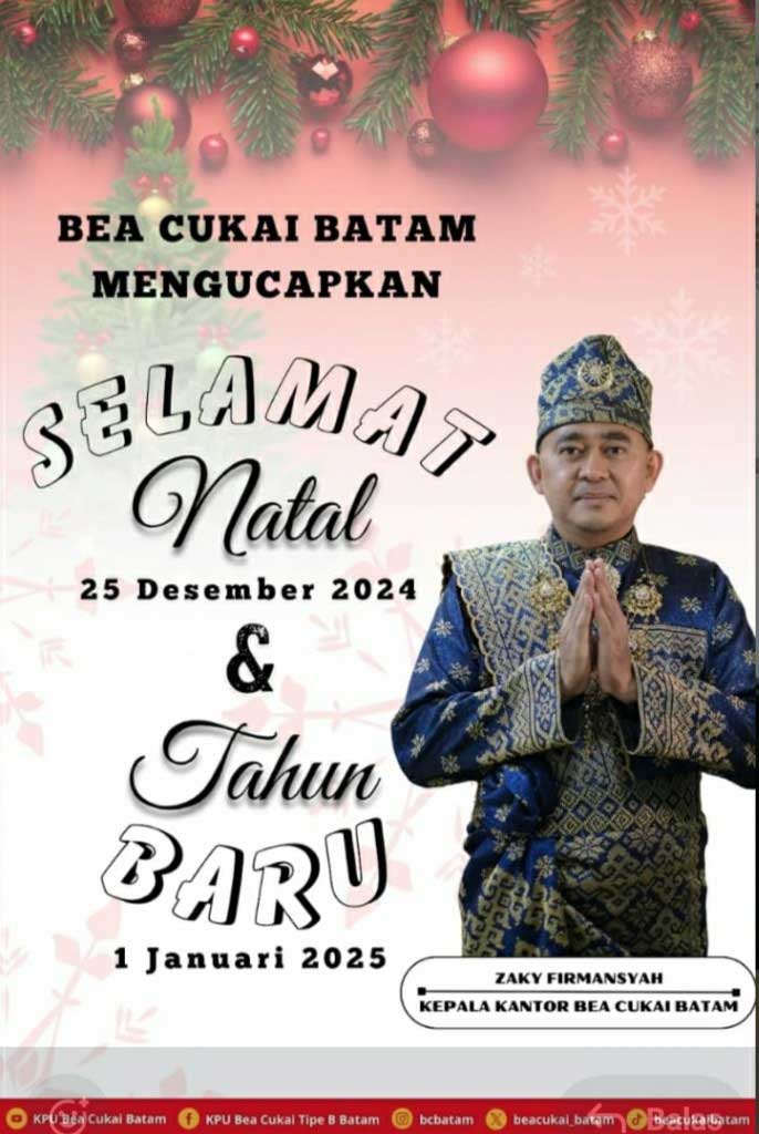 Kepala Kantor Bea Cukai Batam Zaky Firmansyah