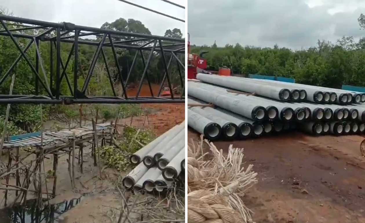 Masyarakat Desa Tebias Sambut Baik Pembangunan Jembatan Penghubung Dua Desa