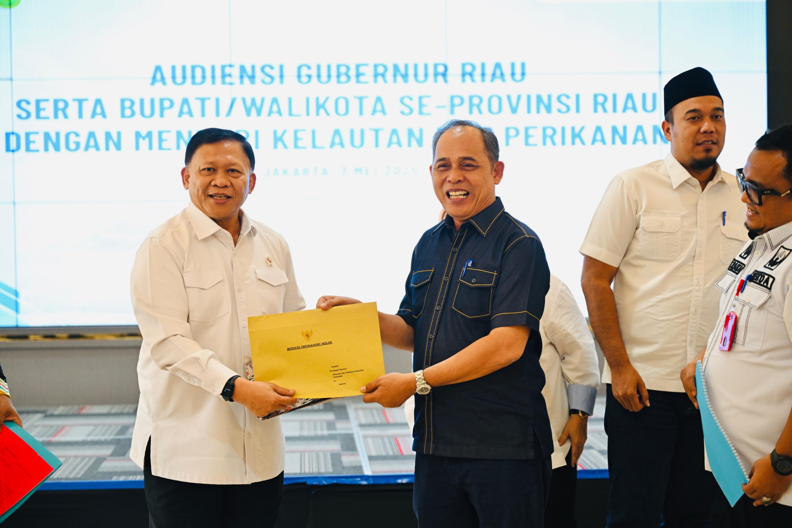 Dihadapan Wakil Menteri Kelautan dan Perikanan RI, Bupati Inhil H.Herman sampaikan Potensi Inhil